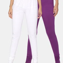 TSG Bliss Women Pack Of 2 Solid Churidar-Length Leggings-picture-35