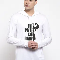 Friskers Men White Printed Hood T-shirt-picture-33