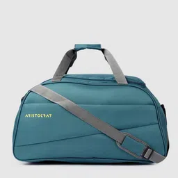 Aristocrat Teal Blue Solid Large Duffel Bag-picture-35