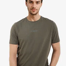 RARE RABBIT Men Solid Round Neck Cotton T-Shirt-picture-16