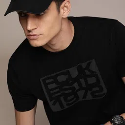 FCUK Brand Logo Printed Pure Cotton T-shirt-image-53
