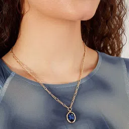 Accessorize Crystal-Studded Gem Pendant Necklace-picture-22