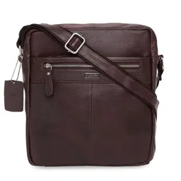 WildHorn Men Maroon Solid Genuine Leather Messenger Bag-picture-38