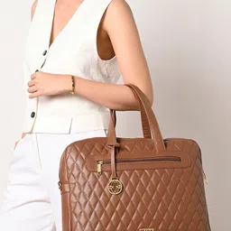 LAVIE Signature Textured Arizona Oversized Structured Handheld Bag with Quilted Detail-picture-55
