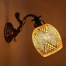 SOMIL Gold Glass Cylinder Printed Wall Lamps-picture-19