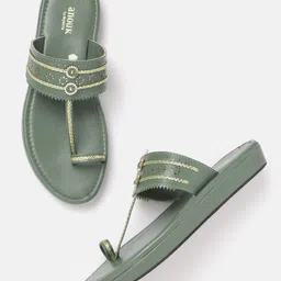 Anouk Women Ethnic Motifs Open Toe Flats image 1