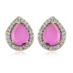 Estele White & Gold-Toned Contemporary Studs-picture-14