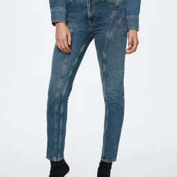 MANGO Women Slim Fit High-Rise Stretchable Jeans-picture-18