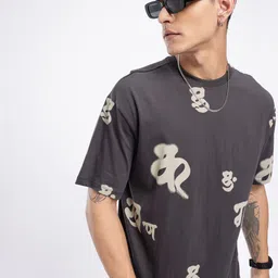 glitchez Urban Vibe Typography Printed Relaxed Fit T-shirt-picture-17