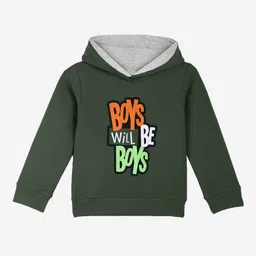 Naughty Ninos Boys Green Printed Sweatshirt-image-8