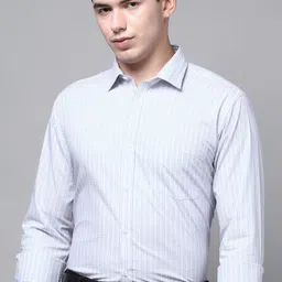 Park Avenue Men Blue Slim Fit Checked Formal Shirt-picture-43
