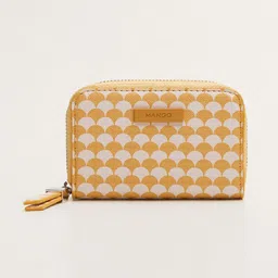 MANGO Yellow & White Printed Clutch-picture-35