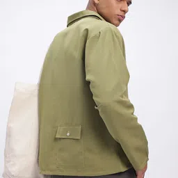 glitchez Urban Utility Back Pocket Relaxed Fit Shirt-image-7