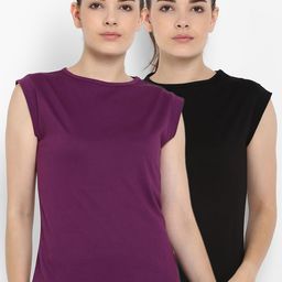 appulse Women Pack Of 2 Solid Round Neck T-shirts-picture-20