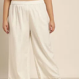 Juniper Plus Women Off White Liva Ethnic Palazzos-picture-26