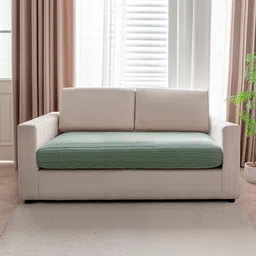 HOKIPO Green Jacquard 2 Seater Sofa Seat Cover-picture-30