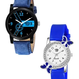 SWADESI STUFF Set Of 2 Boys Blue & Black Analogue Watches LR 2 & BF BLUE-picture-28