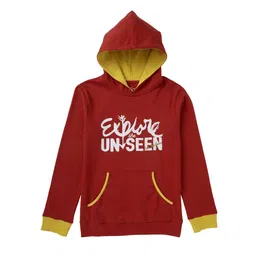 Cub McPaws Boys Red Printed Hooded Sweatshirt-picture-30