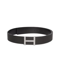 Tommy Hilfiger Men Black Textured Leather Belt image 1