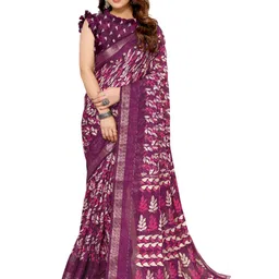 saretramall Floral Printed Zari Patola Saree-picture-33