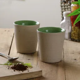 MIAH Decor Set of 4 Off-White Textured Ceramic Cups-picture-10