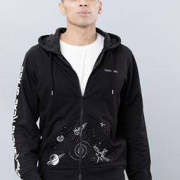 LOCOMOTIVE Men Black Printed Hooded Sweatshirt-picture-20