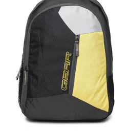 Gear Unisex Black & Yellow Colourblocked Backpack-picture-27