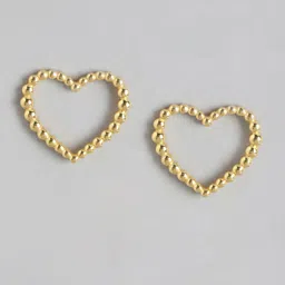 Carlton London Gold-Plated Heart Shaped Studs-picture-36