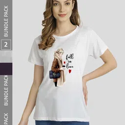 CHOZI Pack Of 2 Printed Cotton Bio Finish T-shirt-picture-27
