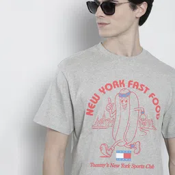 Tommy Hilfiger Men Pure Cotton Printed Round Neck T-shirt-picture-22