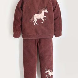 Cherry Crumble Girls Printed Fleece Night suit-picture-7