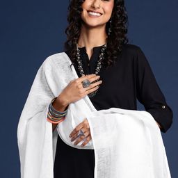 Taavi Linen Dupatta with Zari Details-picture-10