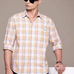 The Roadster Life Co. Pure Cotton Tartan Checks Opaque Relaxed Fit Casual Shirt-picture-39