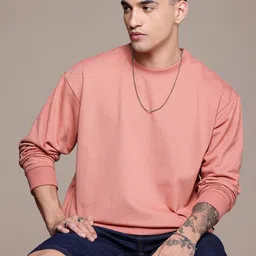 The Roadster Life Co. Men Drop Shoulder Sleeves Relaxed Fit Sweatshirt image 1