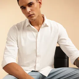 French Connection Solid Slim Fit Casual Shirt-image-57