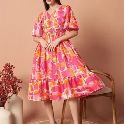 Raiyani Fashion Women Printed Fit & Flare Dress-image-92