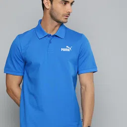 Puma Brand Logo Embroidered Ess Pique Polo Collar T-shirt image 1