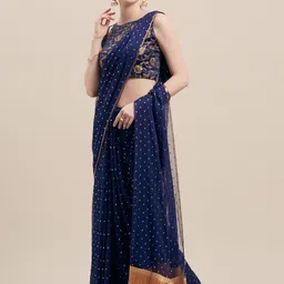 Tikhi Imli Blue Embellished Saree-picture-24