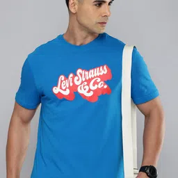 Levis Brand Logo Printed Pure Cotton T-shirt-picture-24