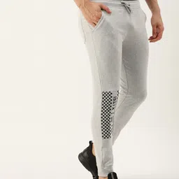 The Indian Garage Co Men Grey Solid Slim Fit Jogger-image-13