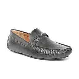 Mocas Men Black Perforated Driving Shoes-picture-10
