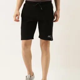 TOM BURG Men Black Mid-Rise Sports Shorts-image-9