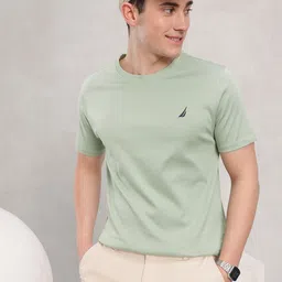 Nautica Round Neck Pure Cotton T-shirt-picture-31