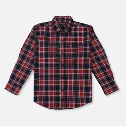 Gini and Jony Boys Red Tartan Checked Casual Shirt-picture-30