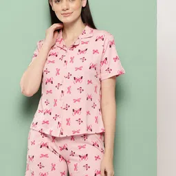 Leading Lady Printed Shirt With Shorts Night suit-image-32