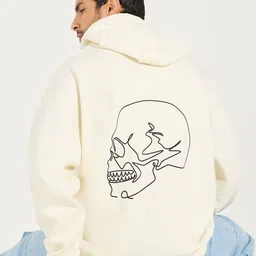 Styli Men Skull Back Print Oversized Hoodie-image-69