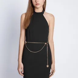 Urban Revivo Halter Neck Sheath Mini Dress With Chain image 1