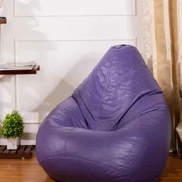 THREADVIBE LIVING Purple Teardrop Bean Bag With Bean-image-88