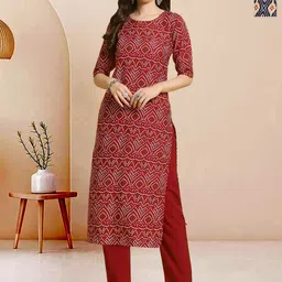 Moda Rapido Pack of 2 Printed Straight Kurta with Trousers-picture-33