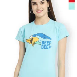 Fabflee Women Multicoloured 3 Printed V-Neck T-shirt-picture-32